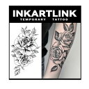 INKARTLINK タトゥーシール 2枚セット 2週間長持ち 防水 ジャグアタトゥー 入れ墨シール 半永久的 刺青シール かわいい レディース 鎖骨 写実主義 花 卒業式