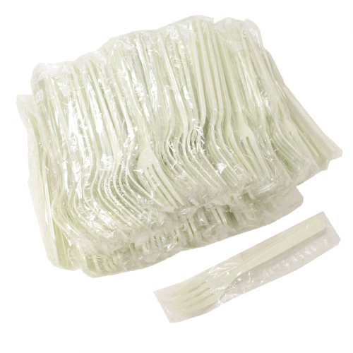 業務用 フォーク プラスチック 100本入 一個別袋入り 16cm