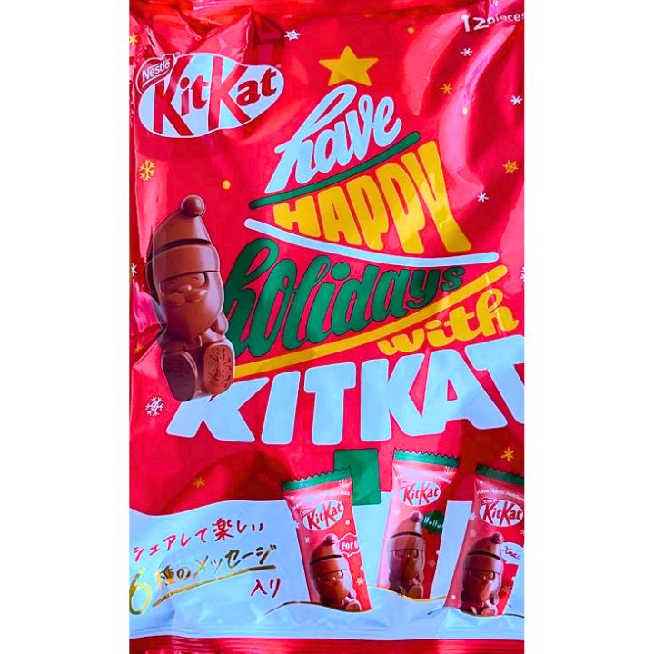 即日発送【12個入り・送料無料】ネスレ Kitkat キットカット ホリデイサンタ 12個入り バレンタイン ホワイトデー プレゼント