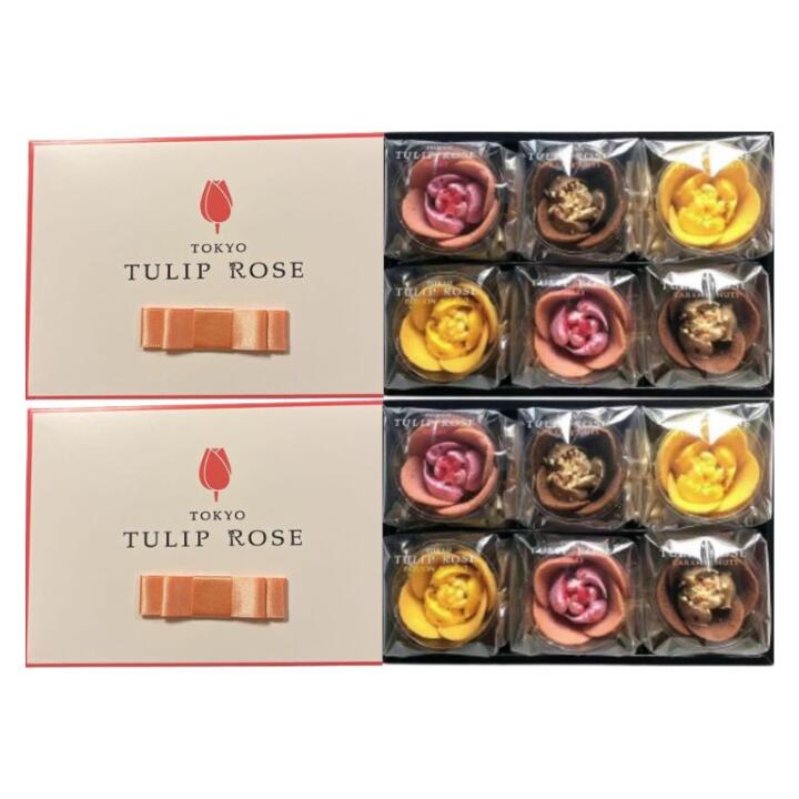 あす楽【2個セット・送料無料】東京チューリップローズ★ 6個入り★ TOKYO TULIP ROSE 定番 東京土産 手土産 お供え物 お菓子 銘菓 食品 母 女友達 女性 健康　ホワイトデー