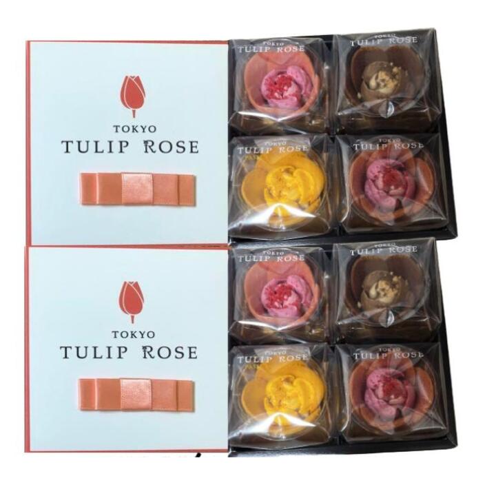 【2個セット】東京チューリップローズ★ 4個入り★ TOKYO TULIP ROSE 定番 東京土産 手土産 お供え物 お菓子 銘菓 食品 母 女友達 女性 健康　ホワイトデーのサムネイル