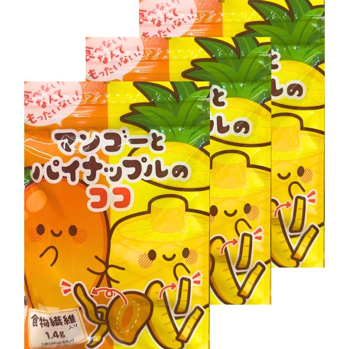 3個セット　クリート　マンゴーとパイナップルのココ　しなこプロデュース　リボン しなこ 原宿　しなこボンボンクリスマス バレンタイン 子供 人気 菓子 ASMR プレゼントのサムネイル