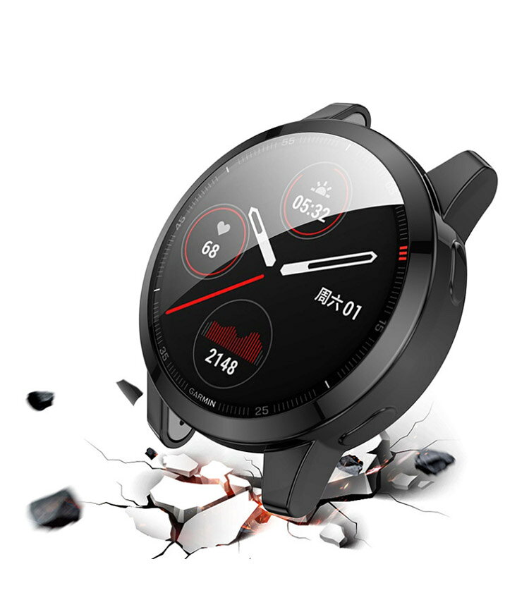 スマートフォン便利雑貨のCOCO-fitの送料無料 GARMIN vivo Venu 2S vivo Venu 2 ウェアラブル端末・スマートウォッチ ケース TPU クリア　画面保護　 シンプルで ソフトカバー ガーミン CASE 耐衝撃 おしゃれ カッコいい 便利 実用 軽量 人気 スマートウォッチ 透明 カバーケース｜アングル2