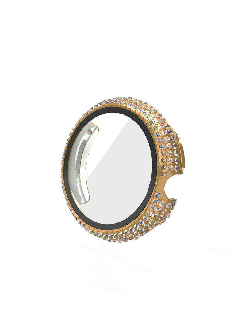 Google Pixel Watch ウェアラブル端末・スマートウォッチ ケース PC素材+強化ガラス液晶保護カバー マルチカラー クリア ビジュー付き スマートウォッチ ハードカバー 落下衝撃 便利 軽量 フィルム一体 全面保護 人気 グーグル ピクセル ウォッチ 保護ケース カバー CASE