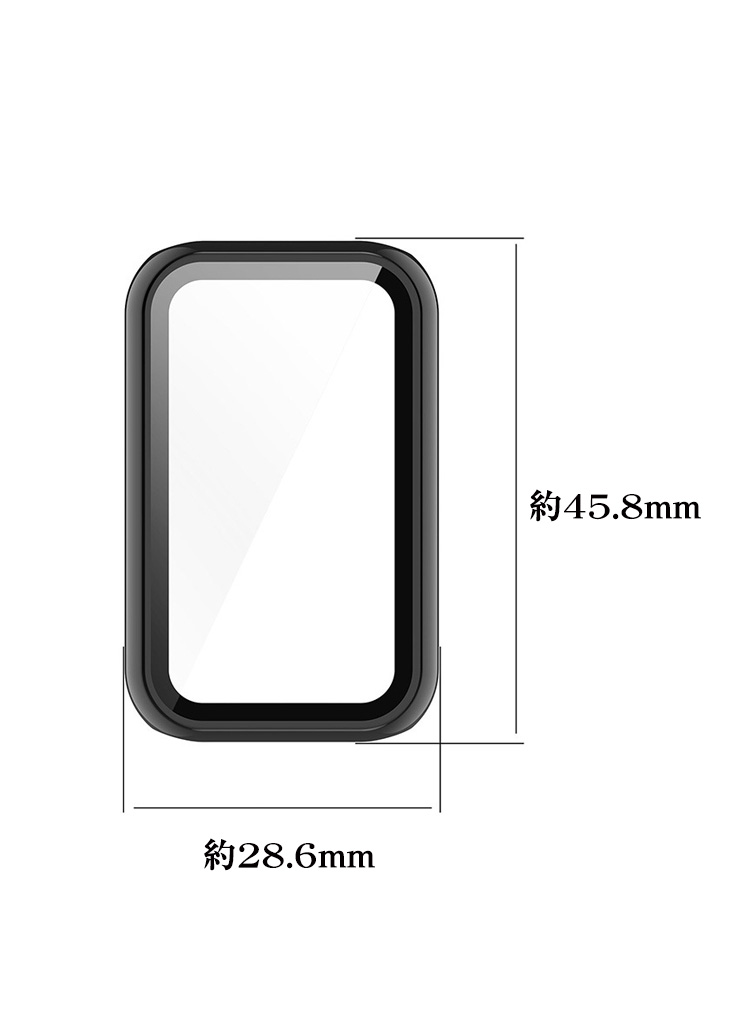 Amazfit Band 7 クリア ケース シンプルで プラスチック製 PC&強化ガラス 画面保護 2重構造 カバー CASE 耐衝撃 簡単装着 カッコいい 便利 実用 軽量 人気 ウォッチ おすすめ おしゃれ カバー ハードケース