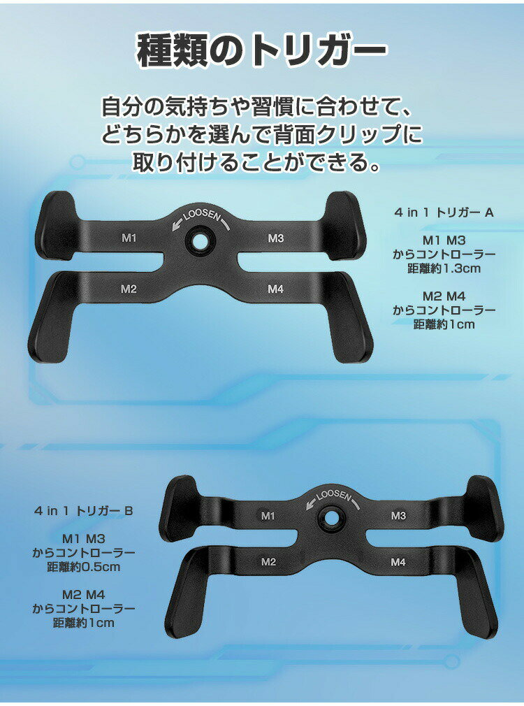 Microsoft Xbox One/OneS Xbox Series S/X コントローラー用 コントローラー用 背面パドルアダプター 背面ボタン 追加ボタン 背面アタッチメント 簡単装着 便利 実用 人気 おしゃれ