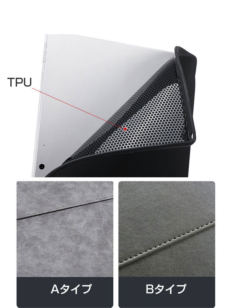 Microsoft Surface Pro 第11世代 ケース サーフェス プロ 第11世代 13型/インチ タブレット 2in1モデル TPU+PUレザー製 おすすめ おしゃれ 汚れ防止 お洒落な スタンド機能 キーボードをつけたまま 収納可能です カッコいい 手帳型カバー ケース CASE