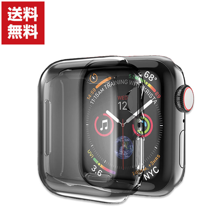 送料無料 Apple Watch Series 6/SE 40mm /44mm ウェアラブル端末・スマートウォッチ ケース 柔軟性のあるTPU素材の 傷やほこりから守る 液晶保護 全画保護 ソフトカバー CASE 耐衝撃 カッコいい 便利 実用 軽量 人気 カバーケース 2点セット