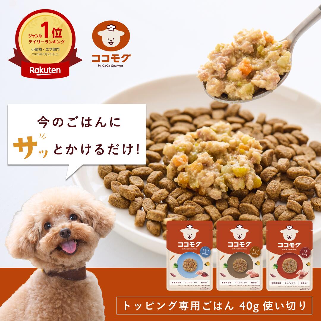  ココモグ 総合栄養食 ドッグフード ウェットフード グレインフリー 無添加 獣医師監修 40g チキン ビーフ ラム かつお ドッグフード 小型犬 中型犬 大型犬