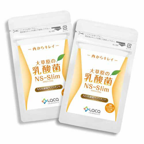 ラクア 大草原の乳酸菌NS-Slim 36粒 ×2個組 