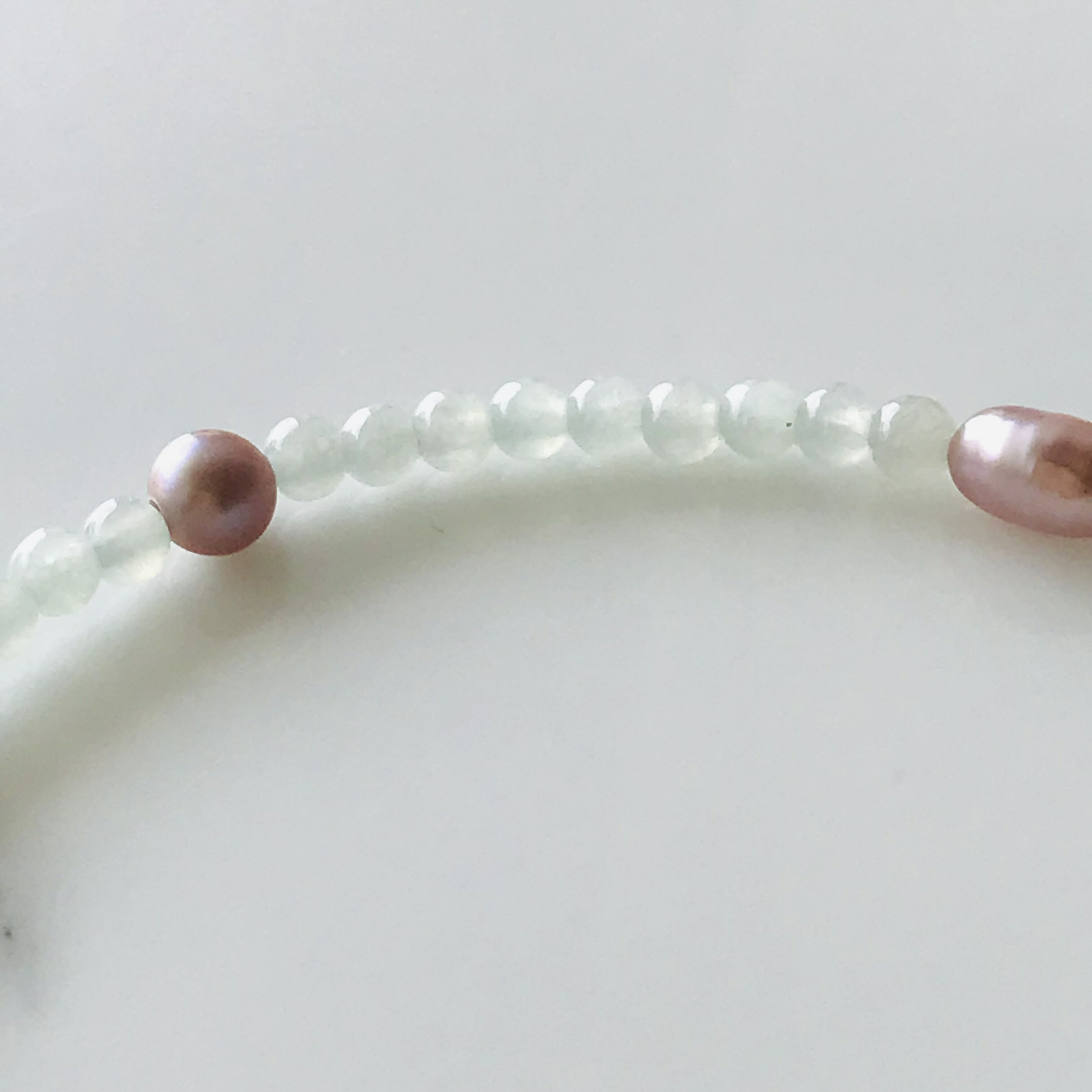 COCO2019 jade store 翡翠専門店のミャンマー産　翡翠　ヒスイ　jade ブレスレット 18cm 　一点もの　希少　ヒスイ ひすい パワーストーン hisui 本翡翠 翡翠専門店 アクセサリー ジュエリー　大人かわいい　パール　手链｜アングル3