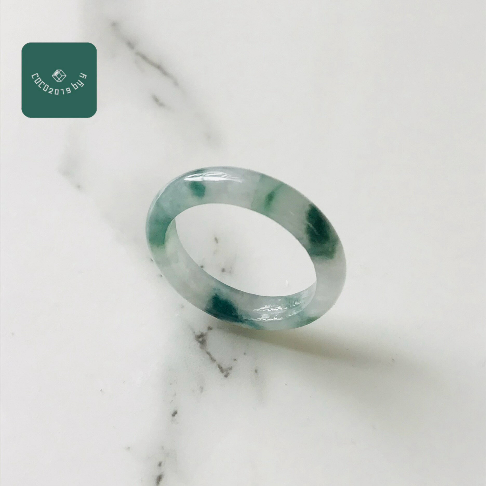 リング　ミャンマー産 翡翠　ヒスイ　jade くりぬきリング　14号　指輪　天然石　ヒスイ ひすい パワー..