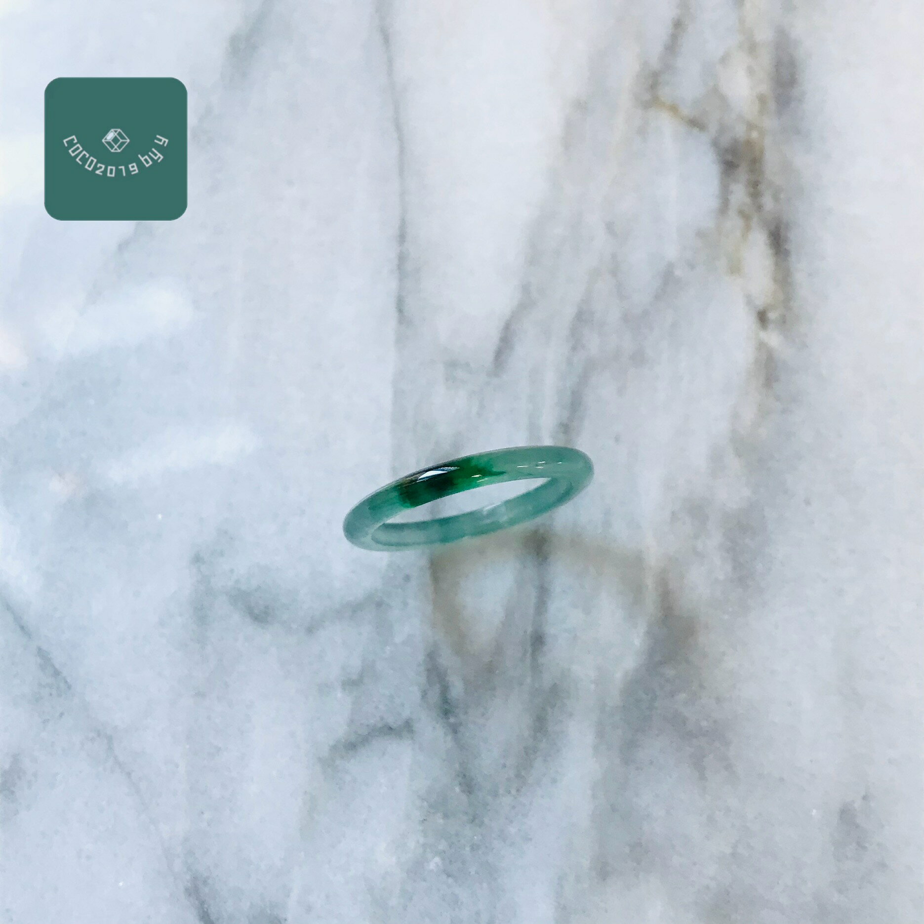 リング　グアテマラ産 翡翠　ヒスイ　jade くりぬきリング　16号　指輪　天然石　ヒスイ ひすい パワー..