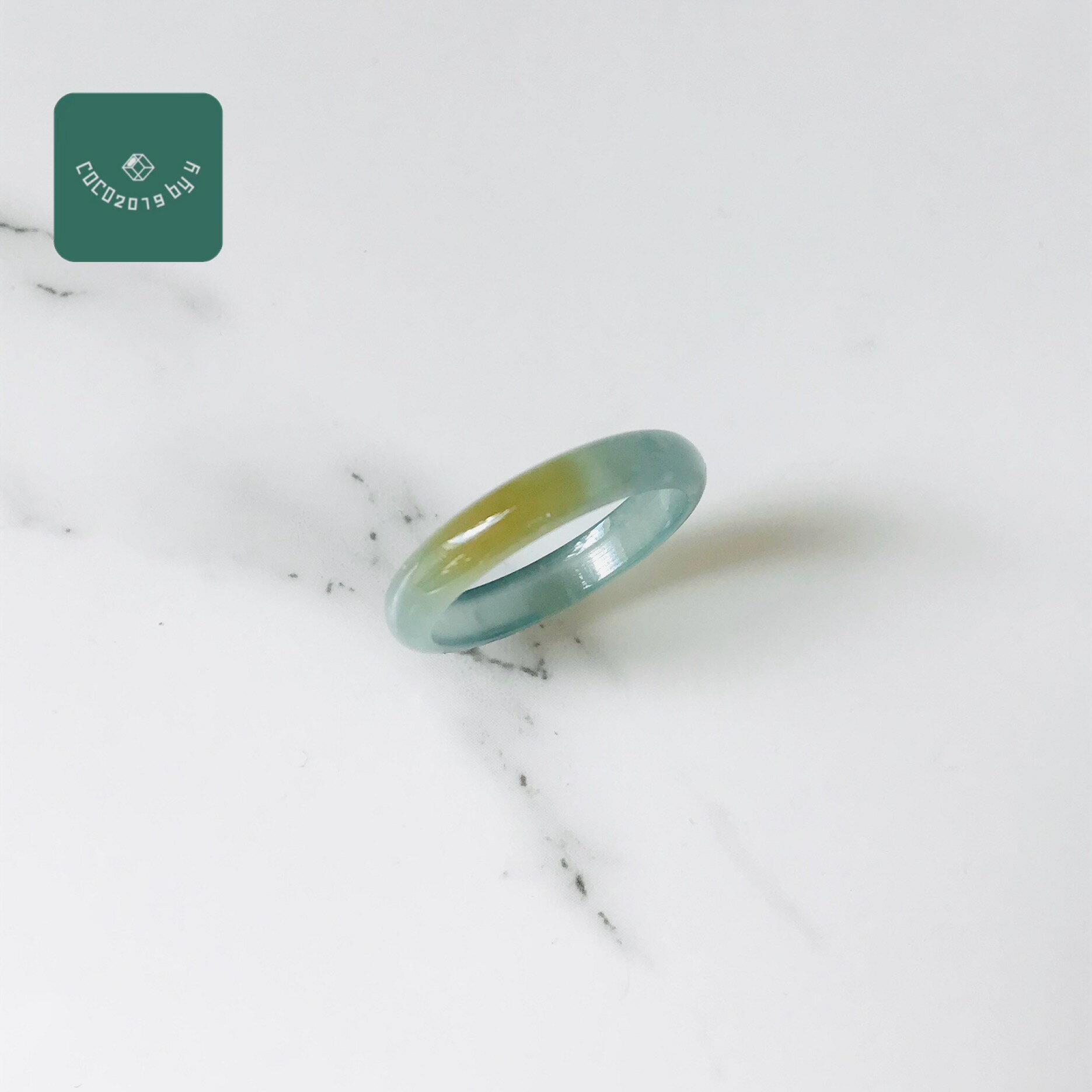 リング　グアテマラ産 翡翠　ヒスイ　jade くりぬきリング　16号　指輪　天然石　ヒスイ ひすい パワー..