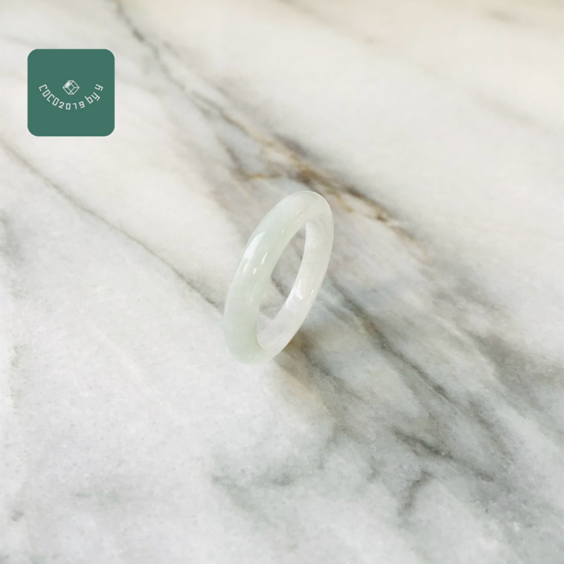 リング　ミャンマー産 翡翠　ヒスイ　jade くりぬきリング　16号　指輪　指輪　天然石　ヒスイ ひすい ..