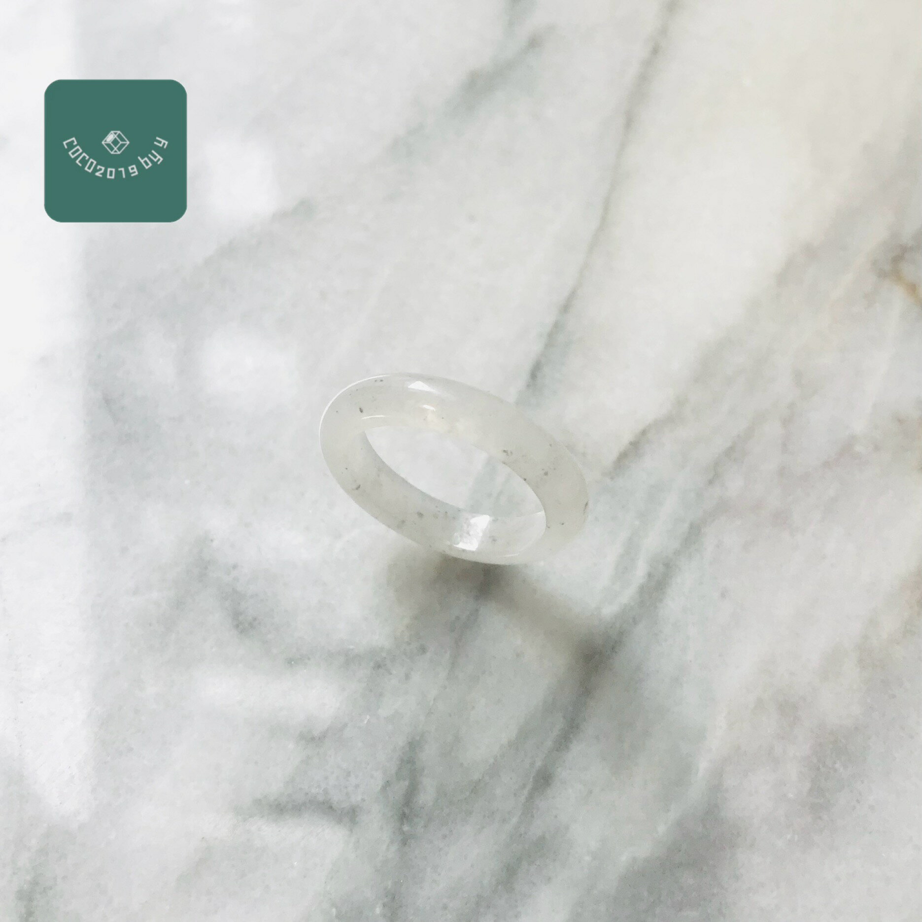 リング　ミャンマー産 翡翠　ヒスイ　jade くりぬきリング　9.5号　指輪　指輪　天然石　ヒスイ ひすい..