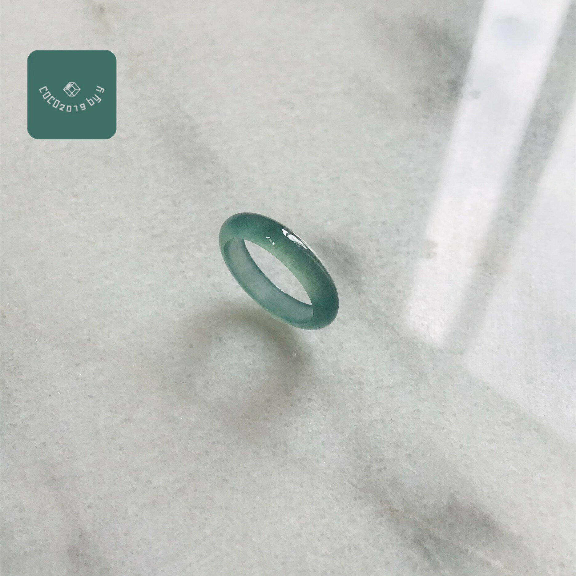 リング　グアテマラ産 翡翠　ヒスイ　jade くりぬきリング　13号　指輪　天然石　ヒスイ ひすい パワー..