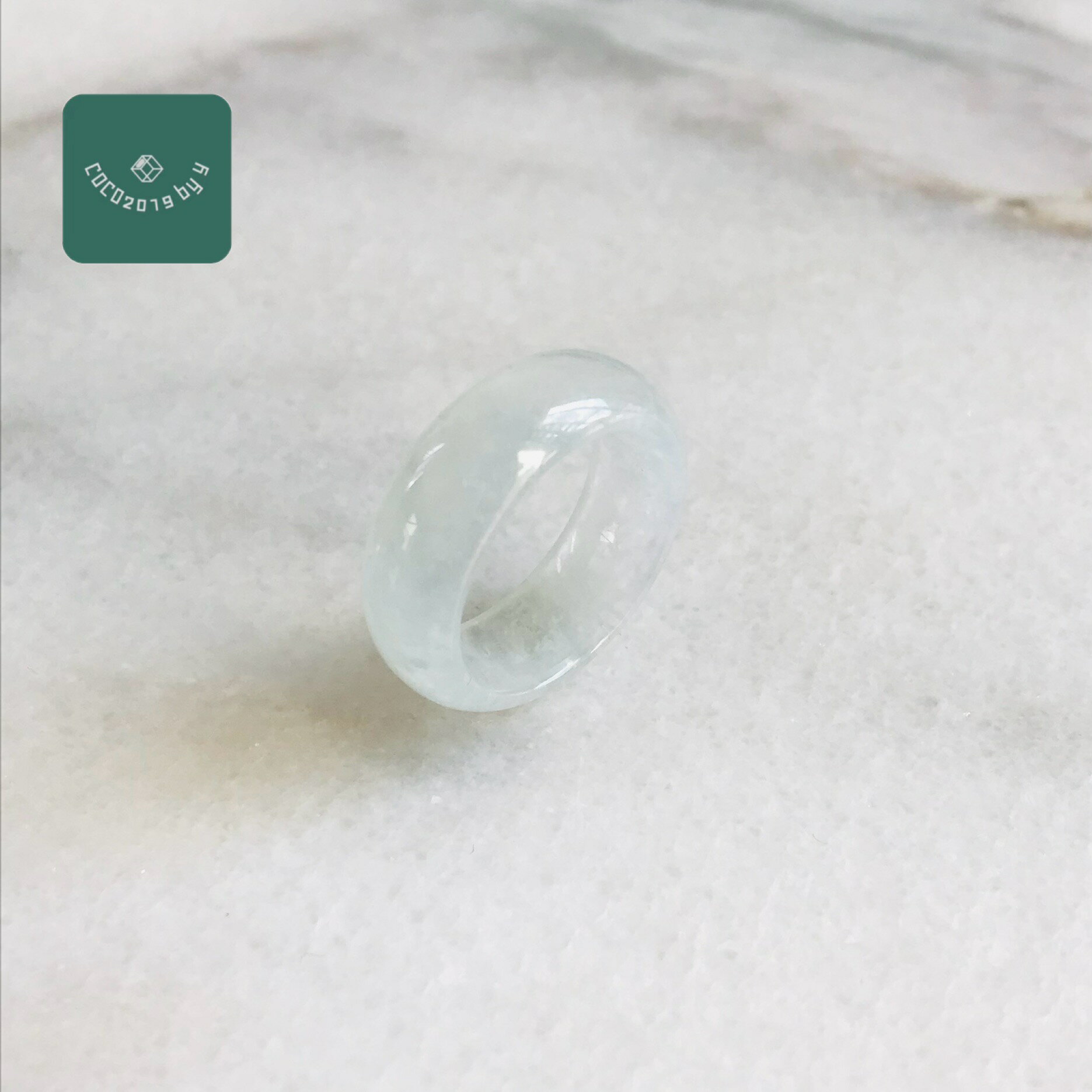 リング　ミャンマー産 翡翠　ヒスイ　jade くりぬきリング　9号　指輪　指輪　天然石　ヒスイ ひすい ..