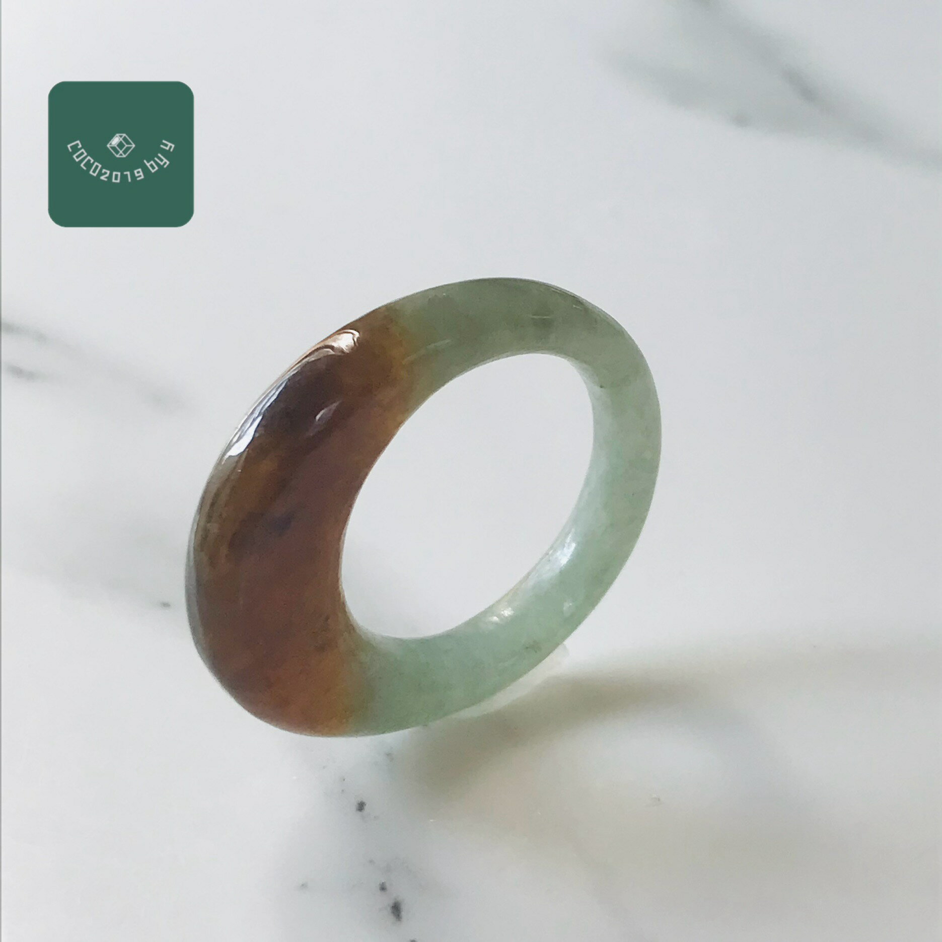 リング　ミャンマー産 翡翠　ヒスイ　jade くりぬきリング　13.5号　指輪　指輪　天然石　ヒスイ ひす..