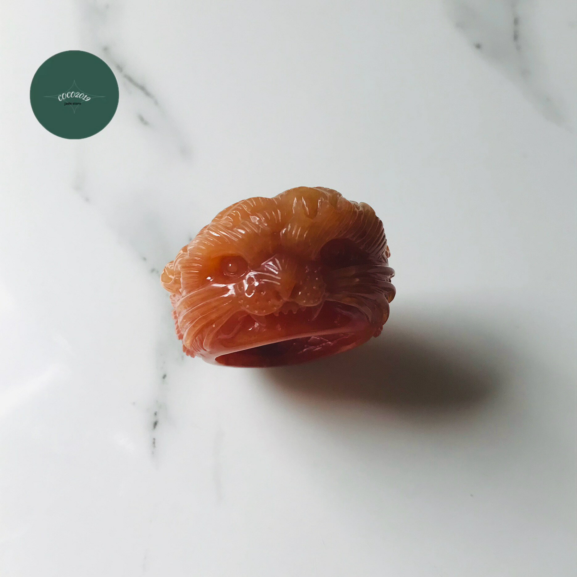 ミャンマー産 翡翠　ヒスイ　jade くりぬき　リング　天然石　一点物　23号　ヒスイ ひすい パワースト..