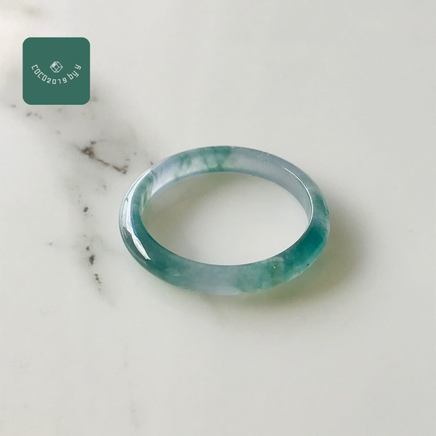Rakuten - グアテマラ産 翡翠　ヒスイ　jade くりぬき　リング　指輪　天然石　一点物　グリーン　ライトラベンダー　15号　ヒスイ ひすい パワーストーン hisui 本翡翠 翡翠専門店 アクセサリー ジュエリー　大人かわいい　戒圈