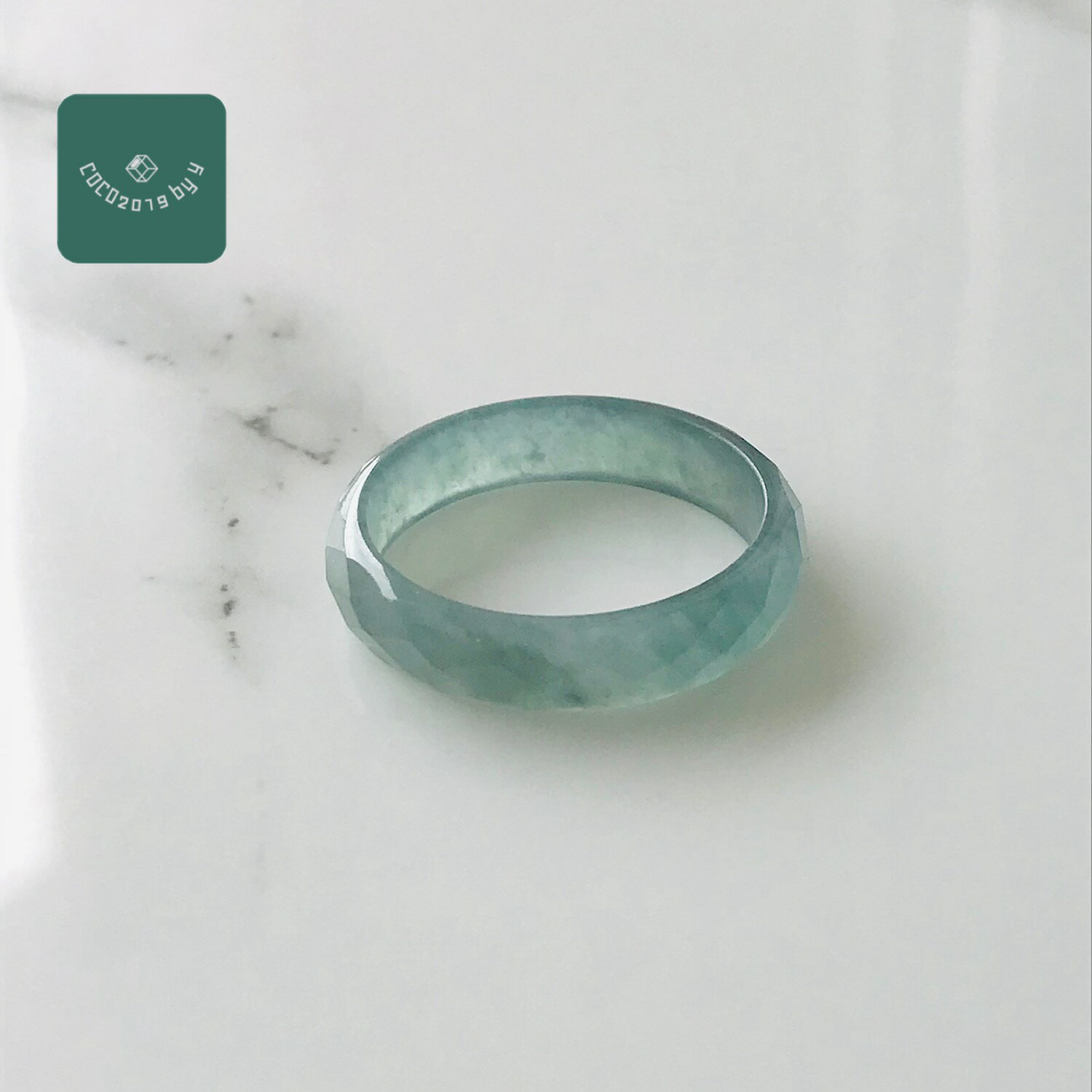 Rakuten - グアテマラ産 翡翠　ヒスイ　jade くりぬき　リング 指輪　天然石　一点物　グアテマラ産　ダイヤカット　19号　ヒスイ ひすい パワーストーン hisui 本翡翠 翡翠専門店 アクセサリー ジュエリー　大人かわいい　メンズ　戒圈