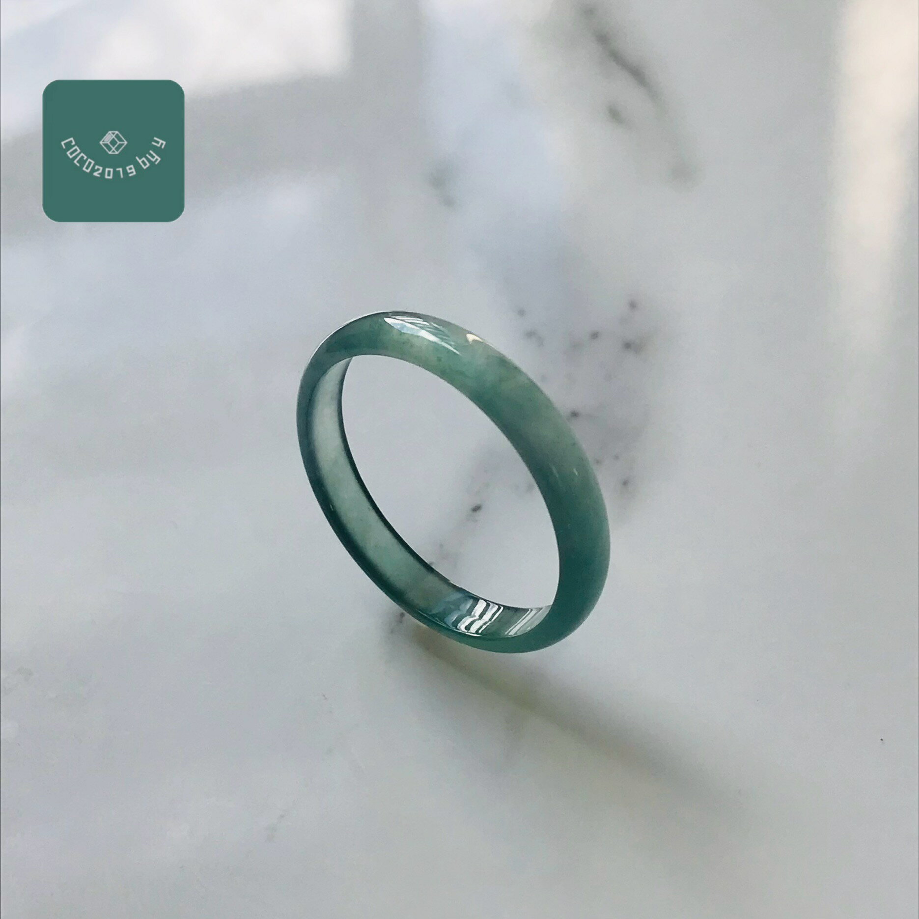 乐天商城 - リング　グアテマラ産 翡翠　ヒスイ　jade くりぬきリング　19号　指輪　天然石　ヒスイ ひすい パワーストーン hisui 本翡翠 翡翠専門店 アクセサリー ジュエリー戒圈 大人かわいい