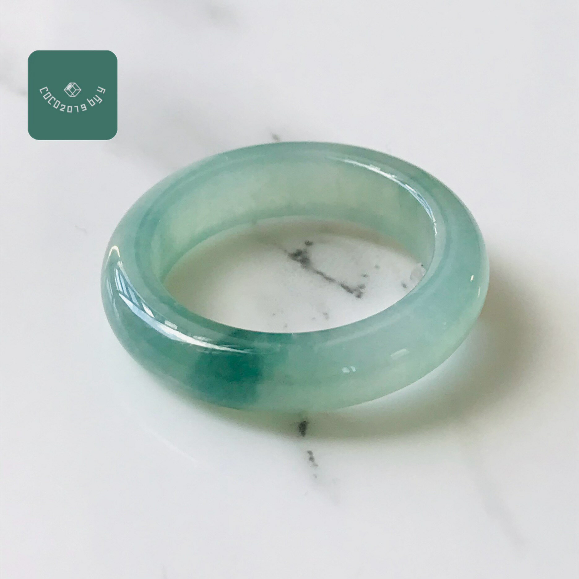 Rakuten - リング　ミャンマー産 翡翠　ヒスイ　jade くりぬきリング　16号　指輪　天然石　ヒスイ ひすい パワーストーン hisui 本翡翠 翡翠専門店 アクセサリー ジュエリー戒圈 大人かわいい