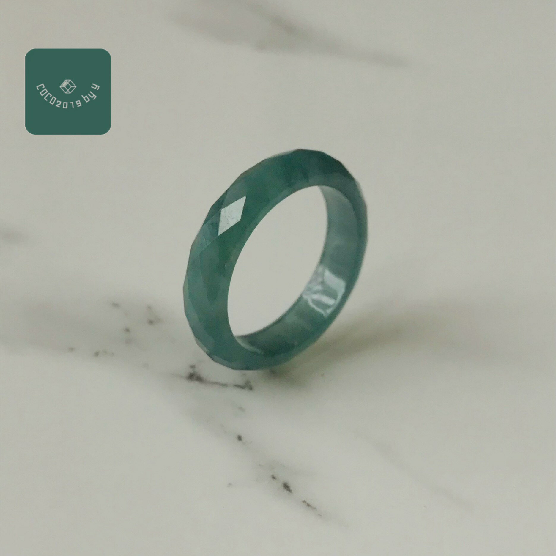 Rakuten - リング　グアテマラ産 翡翠　ヒスイ　jade くりぬきリング　ファセット　13号　指輪　天然石　ヒスイ ひすい パワーストーン hisui 本翡翠 翡翠専門店 アクセサリー ジュエリー戒圈 大人かわいい