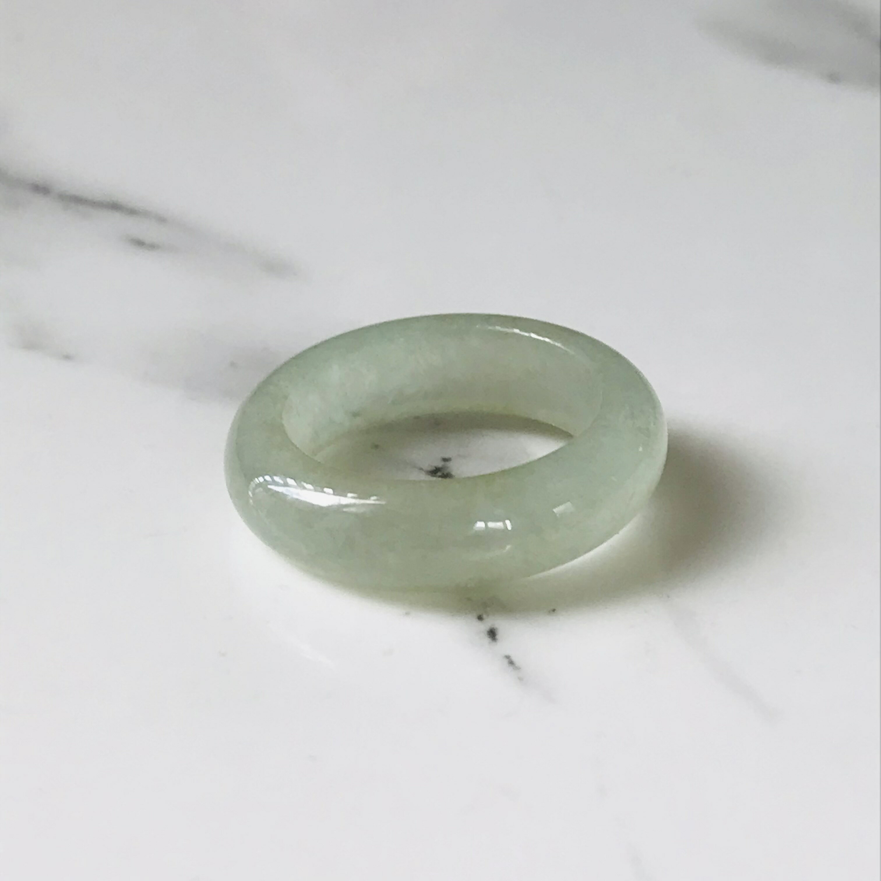 リング　ミャンマー産 翡翠　ヒスイ　jade くりぬきリング　16号　指輪　天然石　...
