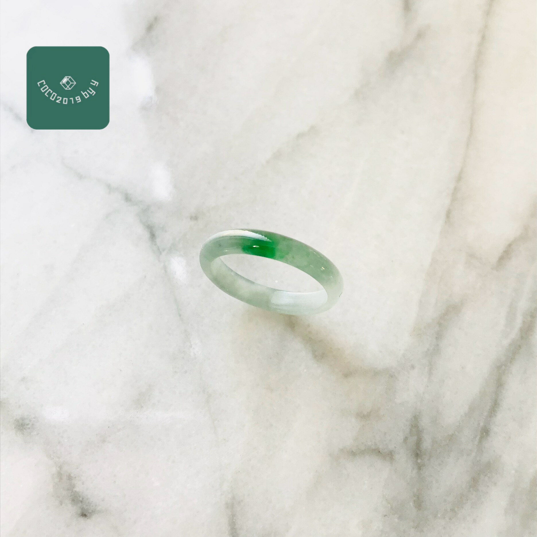 Rakuten - リング　グアテマラ産 翡翠　ヒスイ　jade くりぬきリング　指輪　天然石　ヒスイ ひすい パワーストーン hisui 本翡翠 翡翠専門店 アクセサリー ジュエリー戒圈 大人かわいい　青緑　緑　13号