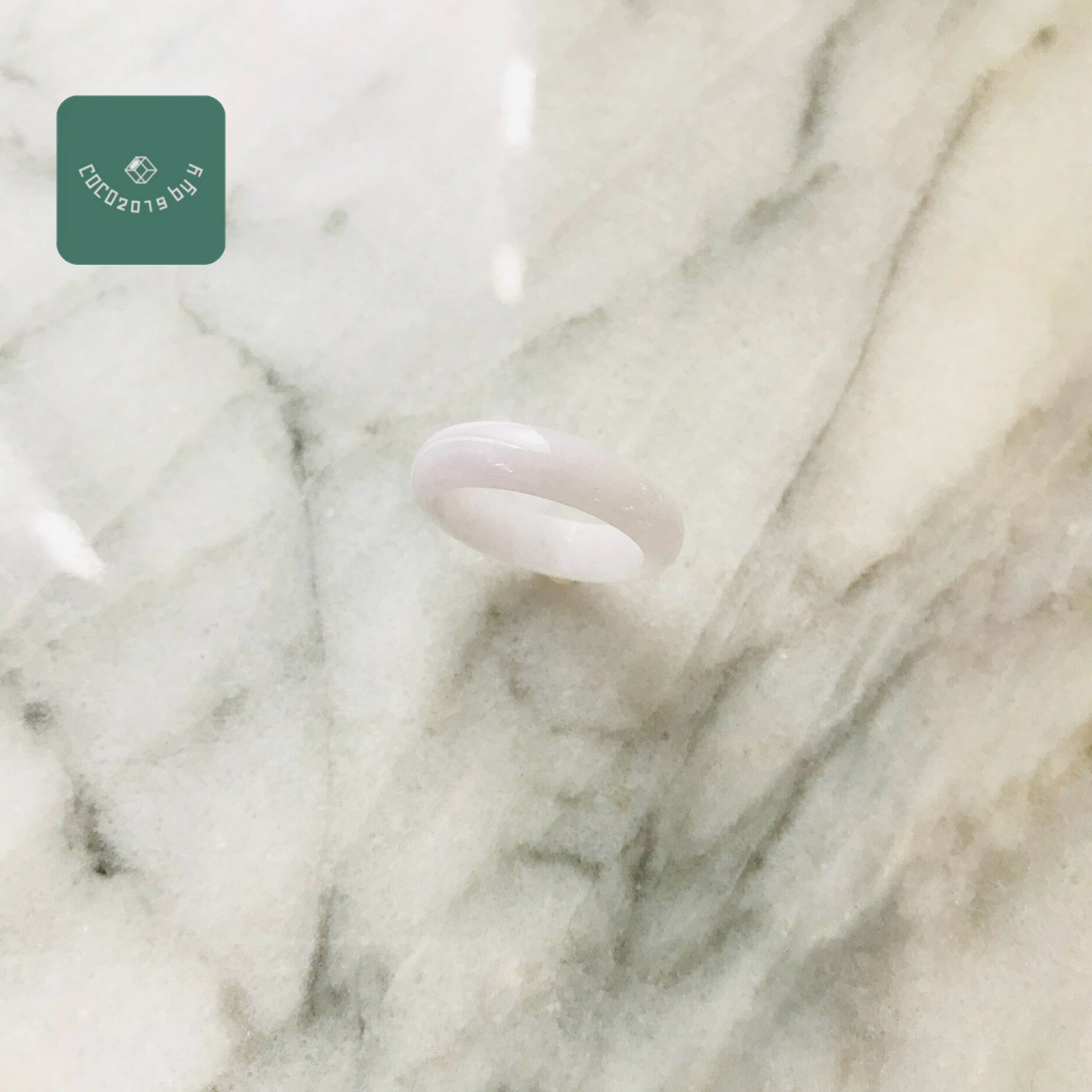 乐天商城 - ミャンマー産 翡翠　ヒスイ　jade くりぬき　リング 指輪　天然石　一点物　17号　ヒスイ ひすい パワーストーン hisui 本翡翠 黄翡　大人かわいい　戒圈　ピンクラベンダー