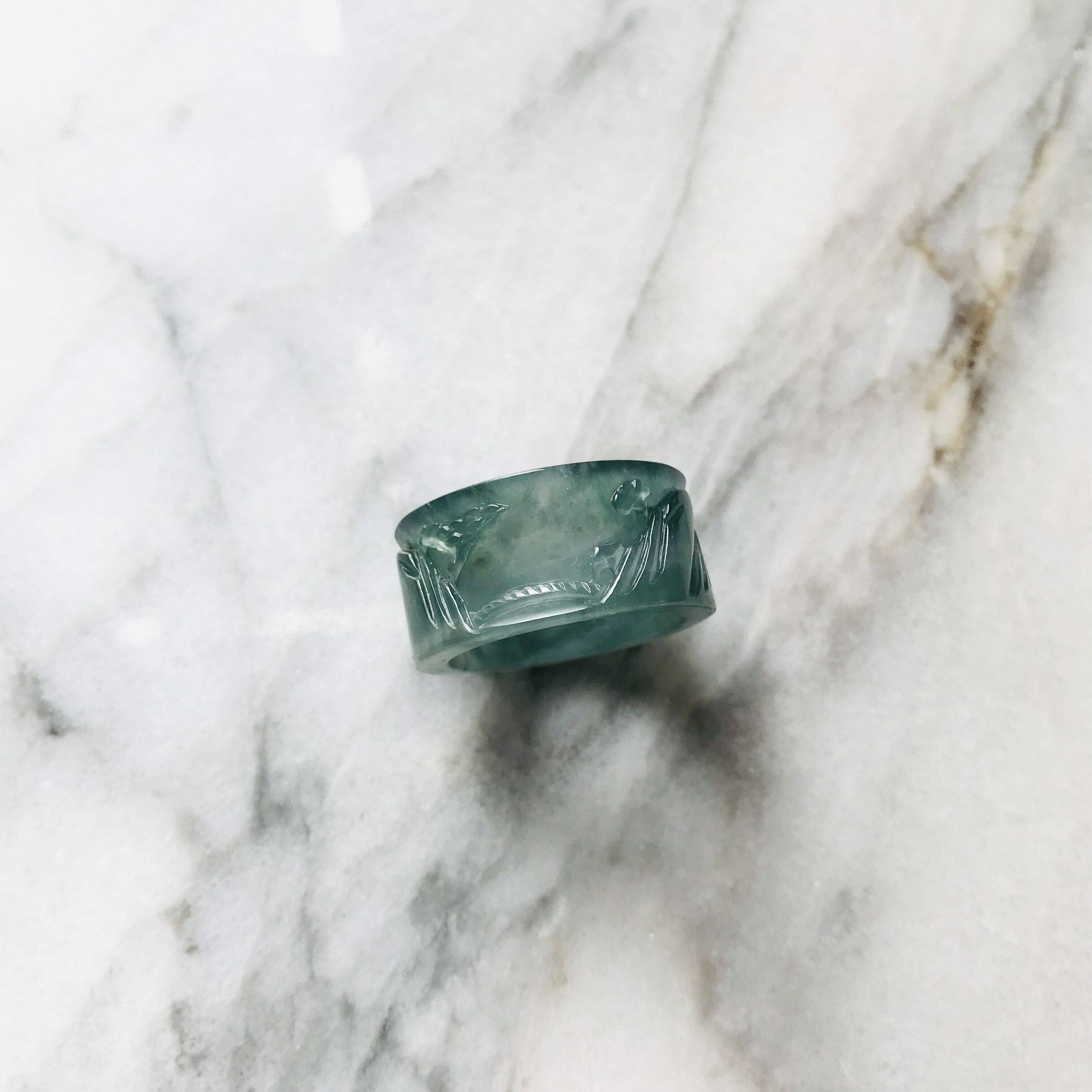 COCO2019 jade store 翡翠専門店のグアテマラ産 翡翠　ヒスイ　jade くりぬき　リング　天然石　指輪　山水　25号　ヒスイ ひすい パワーストーン hisui 本翡翠 翡翠専門店 アクセサリー 戒圈｜アングル3