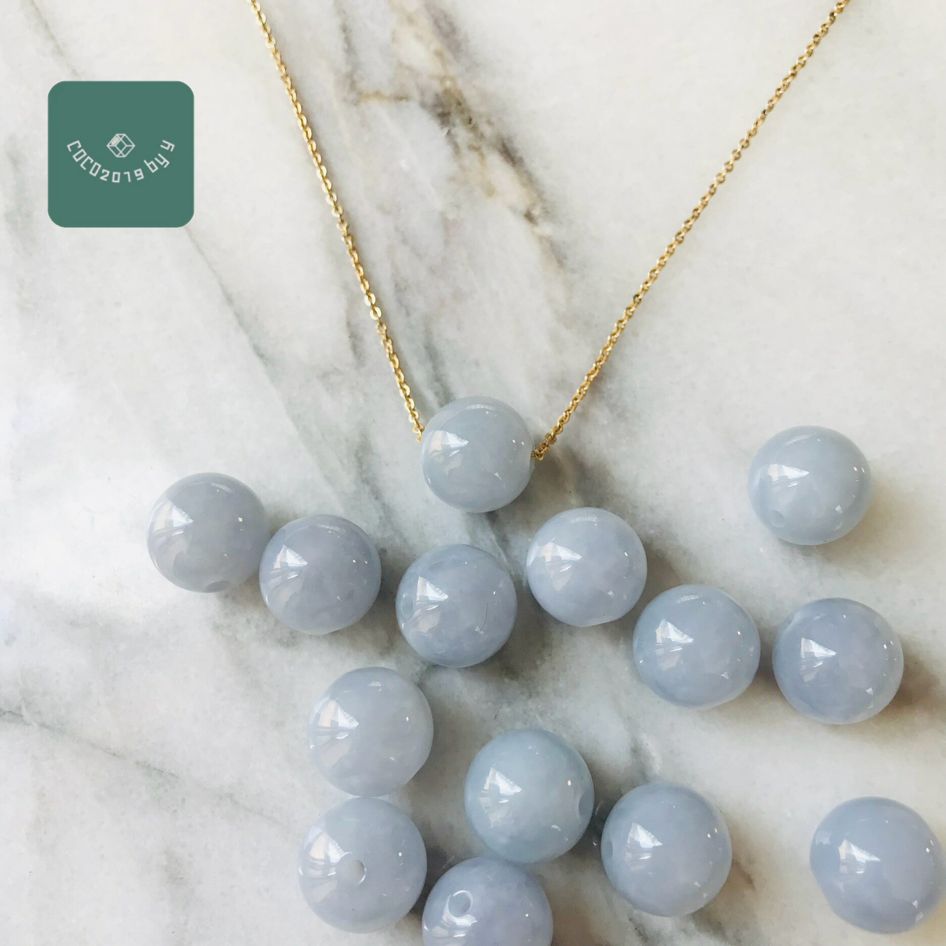 ミャンマー産　翡翠　ヒスイ　ブレスレット　ネックレス　ひすい パワーストーン hisui 本翡翠 アクセサリー　翡翠大人かわいい　紫　ブルー　ラウンド　12.7mm