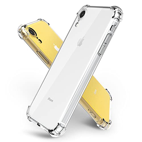 【高い四隅保護力】Sinjimoru iPhone XR ケース クリア 、AirTipで四角保護 衝撃吸収 安全認証 柔らかいTPU素材 スリムなデザイン iPhone専用 透明ケース 薄型で良いグリップ感、AirShield for iPhone XR