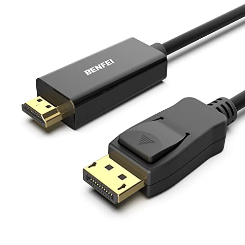 BENFEI 3m DisplayPort（ディスプレイポート） - HDMI ケーブル 、最大4K＠30Hzまでの解像度に対応（オス-オス 、逆方向に非対応）