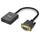 BENFEI HDMI-VGA（逆方向に非対応） 単方向 HDMI コンピューター - VGA モニターアダプター (メス - オス) 3.5mm オーディオジャック付き TV スティック コンピューター デスクトップ ラップトップ PC モニター プロジェクター Raspberry Pi Roku Xbox に対応