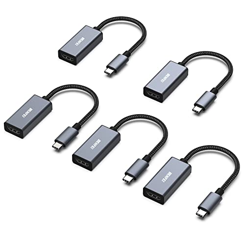 BENFEI 5個 USB C - HDMI 変換アダプタ 4K USB Type-C HDMI アダプタ [Thunderbolt 3 / 4] 互換タイプC HDMI 変換 [4K@30Hz 映像出力] iPhone 15 Pro/Max, MacBook Pro/Air 2023, iPad Pro, iMac, S23, XPS 17 などに対応