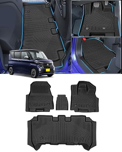 Cartist ニッサン 新型 ルークス 40系 フロアマット 立体カーマット 車用 3Dフロアマット 立体構造 ROOX B44A B45A B47A B48A R2.3～現行 防水 滑り防止 耐汚れ TPE素材 カスタムパーツ 車種専用設計 取付簡単 保護パーツ カー用品 4Pセット