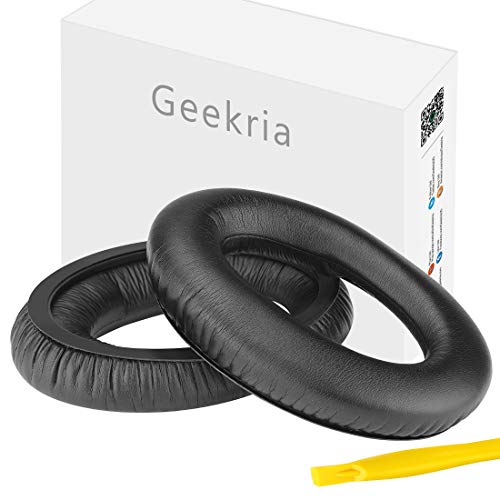 Geekria 䡼ѥå QuickFit ߴ ѥå ϥ Sennheiser HD380 PRO, PC350, PXC350, PXE350, HME95, PC350 SE, HMEC250, HD380 إåɥۥб ѥå 䡼/䡼å (ץƥ쥶/֥å)