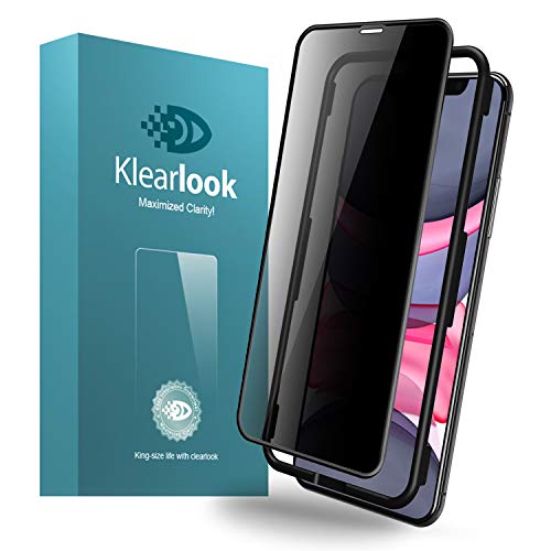 phone 11/XR ガラスフィルム 覗き見防止 Klearlook プライバシー防止系列 全面保護ガラス phone 11/XR 6.1インチ 強化ガラス 覗き見防止タイプの中透過率が高い ケースに干渉せず 付け易い道具付き 硬度9H 指紋防止 気泡ゼロ フルカバー