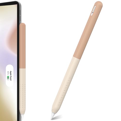 NIUTRENDZ グラデーションApple Pencil 第2世代 カバーシリコン保護ケースかわいいデザイン【ダブルタップとワイヤレス充電に対応】 (Apple Pencil 第2世代, グラデーションブラウン)