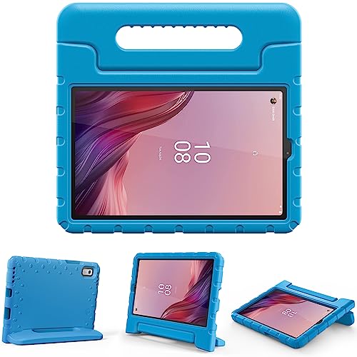 ProCase レノボTab M9(ZAC30178JP)/NEC LAVIE Tab T9 9インチ 2023年発売 キッズケース タブレットケース 耐衝撃 軽量 ハンドル スタンド 対応機種：Lenovo Tab M9 2023発売（ZAC30178JP）/ NEC LAVIE Tab T9 2023発売-ブルー