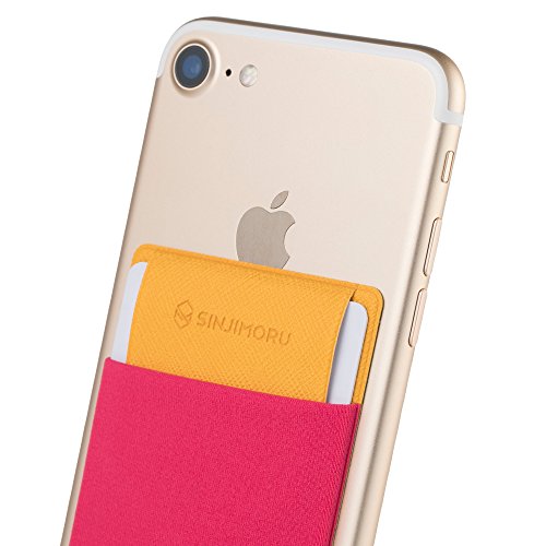 Sinjimoru 手帳型 カードケース、SUICA PASMO カード入れ パース ケース iPhone14 Plus Pro Pro Max iPhone 13 12 シリーズ対応 スマホ 背面 カードホルダー、シンジポ-チflap、ピンク。