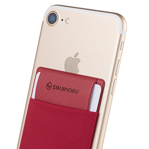 SINJIMORU 手帳型 カードケース、SUICA PASMO カード入れ パース ケース iPhone14 Plus Pro Pro Max iPhone 13 12 シリーズ対応 スマホ 背面 カードホルダー、シンジポ-チflap、レッド。