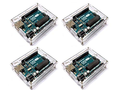 TSUCIA 4個セット Arduino用 UNO R3向け 透明 アクリル エンクロージャー ケー ...