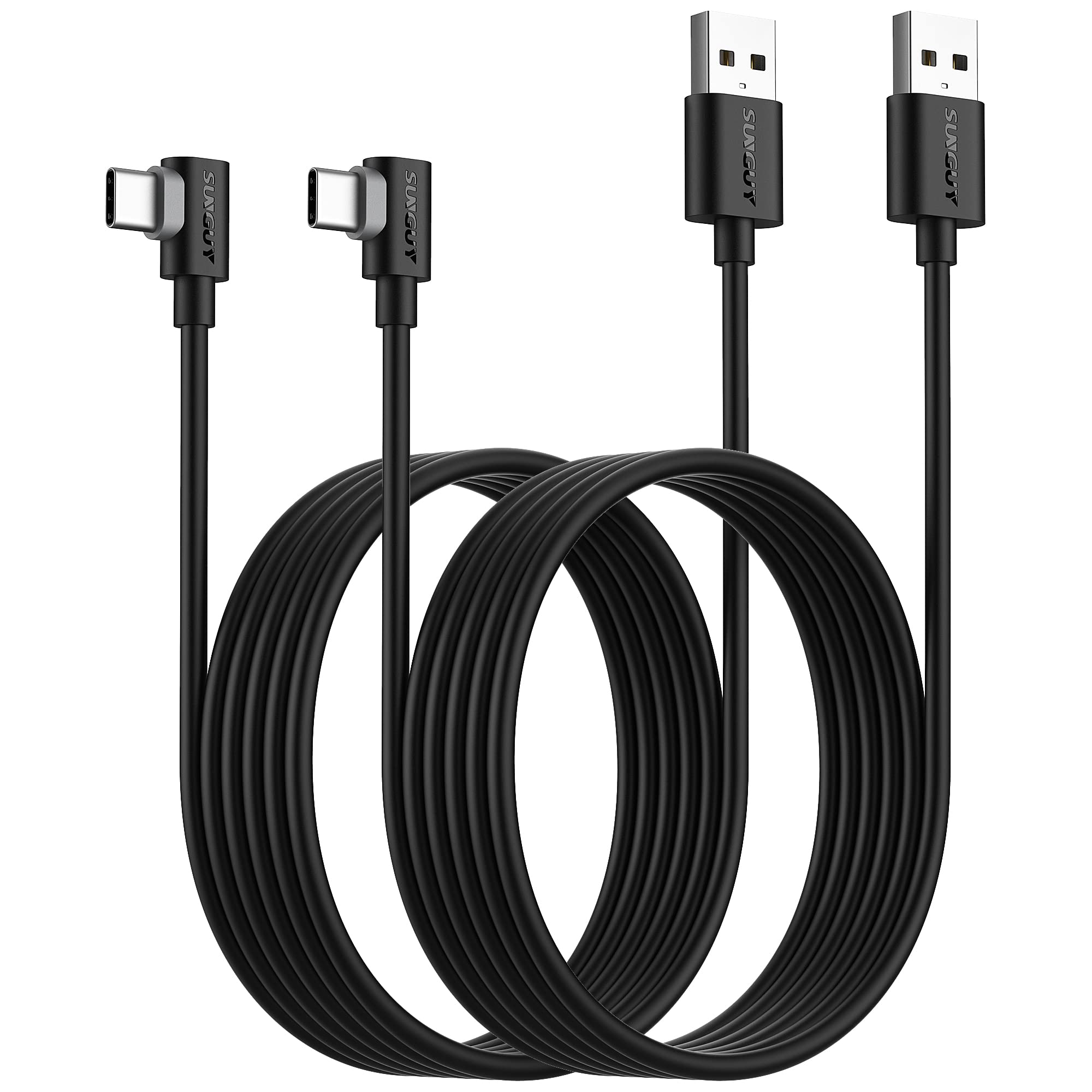 SUNGUY USB Type C ケーブル l字 【2M/2M 2本組】 18W急速充電 USB C ケーブル タイプCケーブル QC3.0/2.0対応 高速データ転送 Xperia/Galaxy/GoogleなどのUSB-C機種に対応