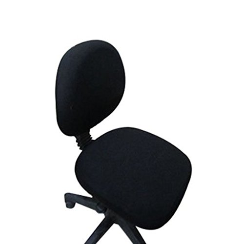 Umora 椅子カバー オフィス用 座面部分と背もたれ 飾り （ブラック）