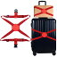 YAPJEB バッグとめるベルト スーツケースベルト 荷物固定ベルト ずり落ち 荷崩れ 防止 調整可能 キャリーバッグ サブバッグ 固定 旅行 空港 便利グッズ (レッド)