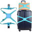 YAPJEB バッグとめるベルト スーツケースベルト 荷物固定ベルト ずり落ち 荷崩れ 防止 調整可能 キャリーバッグ サブバッグ 固定 旅行 空港 便利グッズ (ブルー)